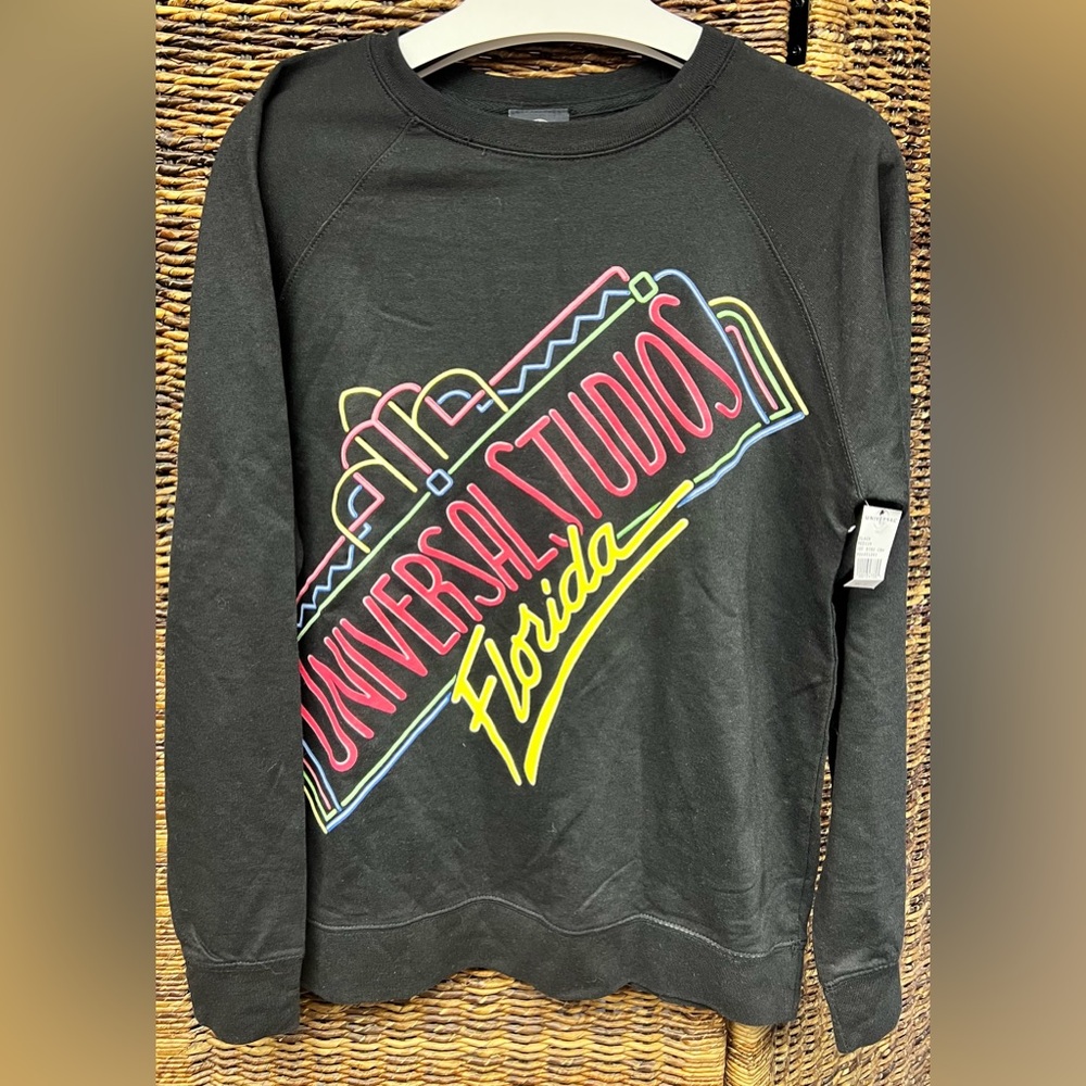 Universal Studios- Black Graphic Sweatshirt- Medium, New with tags